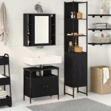 Cumpara ieftin Set de mobilier pentru baie 3 buc. Stejar Negru