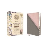 NIV Application Bible, Large Print, Leathersoft, Pink/Gray, Red Letter, Thumb Indexed, Comfort Print: Bringing the Ancient Message of the Bible Into Y