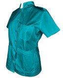 Cumpara ieftin Tunica Medicala Pe Stil cu Elastan, Turcoaz cu nasturi - 3XL