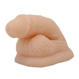 Dildo realist cu testicule PRETTY LOVE Wildon, material care imită pielea, bază cu ventuză, 13.5 cm, culoarea pielii