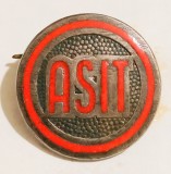 INSIGNA ASIT ASOCIATIA STIINTIFICA A INGINERILOR SI TEHNICIENILOR DIN ARGINT PT INGINERI CU AC DE SIGURANTA RARA ( CITITI DESCRIEREA -ENUNTUL )