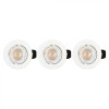 Set 3 Spoturi LED Smart Home Zigbee Livarno Home, 9cm, Lumina Reglabila, Alb Cald/Rece, Compatibil Google Assistant