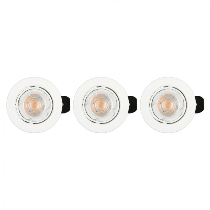 Set 3 spoturi LED Livarno home,zigbee smart home, 9 x 7.6 cm