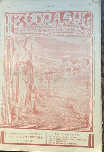 Izvorasul - revista de muzica, arta nationala, folklor si teatru satesc - nr. 10, octombrie 1936