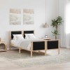 VidaXL Cadru de pat cu headboard Negru 120 x 200 cm țesătură 878331