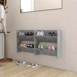 VidaXL Pantofare de perete, 2 buc., gri beton, 60x18x60 cm, PAL