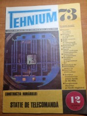 revista tehnium decembrie 1973-harta romaniei,laborator foto