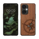 Husa Kwmobile pentru OnePlus Nord CE 3 Lite/Nord N30, Maro/Albastru, Lemn, KWM000022NS001C, Silicon, Carcasa