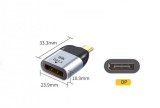 Convertor adaptor USB Type-C tata la displayport mama, Ultra HD 8K display port