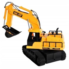 Excavator cu telecomanda 7 canale, reincarcabil usb, 18x13.5x33.5 cm, rotire 360 grade foto