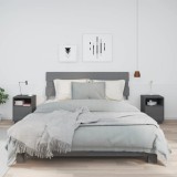 vidaXL Noptiere, 2 buc., gri, 40x34x55 cm, lemn masiv de pin