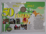 Carton filatelic numismatic german 300 x 210 mm 10 Euro 2012 UNC Org.umanitară, Europa, Cupru-Nichel, Circulata