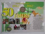 Carton filatelic numismatic german 300 x 210 mm 10 Euro 2012 UNC Org.umanitară