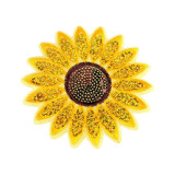 Aplicatie termoadeziva Floarea Soarelui cu paiete, 10 cm