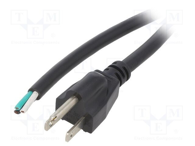 Cablu LIAN DUNG 3x16AWG NEMA 5-15 (B) PVC 1,5m negru 13A