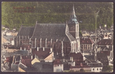1525 - BRASOV, Black Church, Leporello - old PC + 10 mini photocards - used 1913 foto