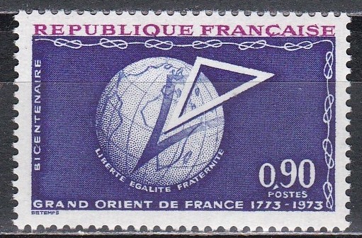 Franta 1973 - A 200-a aniversare a Lojii Masonice Marele Orient a Franței, MNH