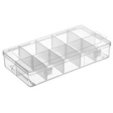 Cutie Organizator cu 10 Compartimente Transparentă din Plastic, CMCLASS