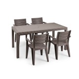 Palmer 4+1 set de mobilier de grădină cappuccino