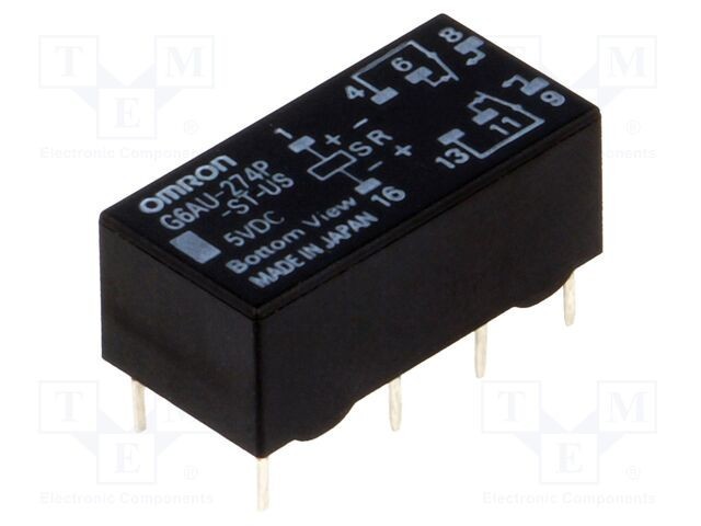 Releu electromagnetic DPDT 5VDC 2A OMRON
