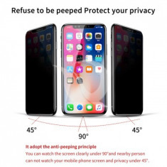 Protection, baseus, 0.3mm full-glass anti-peeping tempered glass, iphone x, black foto