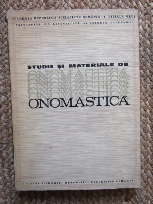 Studii si materiale de Onomastica (1969) foto
