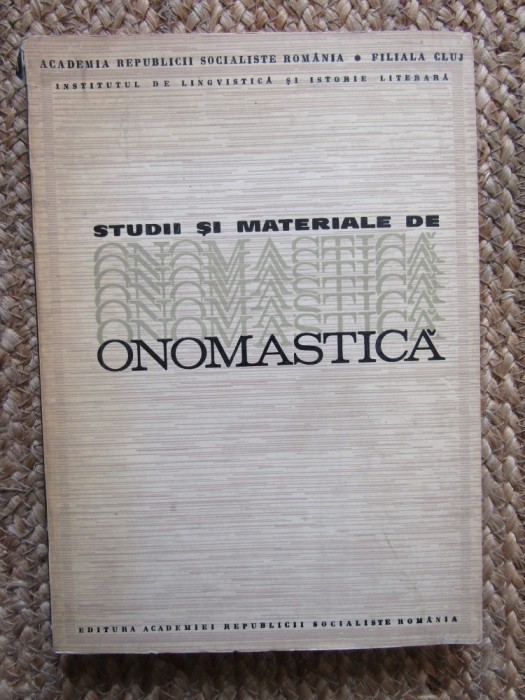 Studii si materiale de Onomastica (1969)