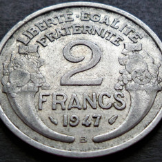 Moneda istorica 2 FRANCI / FRANCS - FRANTA, anul 1947 * cod 2765 B