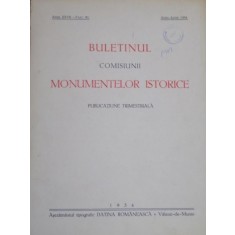 BULETINUL COMISIUNII MONUMENTELOR ISTORICE , ANUL XXVII , FASCICOLA 80 , APRIL - IUNIE 1934