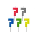Set 5 lumanari tort model blocuri cifra 5.5 cm-Tip Cifra 7