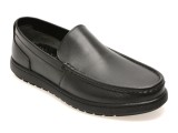 Mocasini OTTER negri, FL565F, din piele naturala
