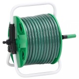 Tambur furtun autonom verde set racorduri furtun 0,5&quot; 50 m PVC