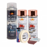 Kit complet reparatie si vopsire jante culoare Cupru Metalic, V2 FAVLine Selection, Oem