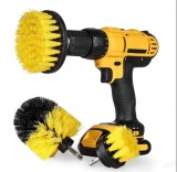 Set 3 perii Galbene pentru curatare cu adaptor pentru bormasina/autofiletanta, Oem