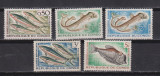 CONGO 1961 FAUNA MARINA MI. 13-17 MNH, Nestampilat