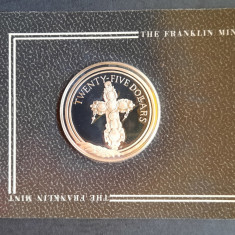 Moneda de argint - 25 Dollars Insulele Virgine Britanice 1988 FM(P) - A 3901