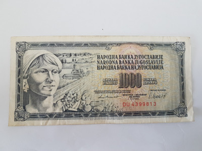 Jugoslavia 1000 Dinari 1981 foto