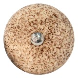 Cumpara ieftin Buton mobilier ceramica bej maro 4x4 cm