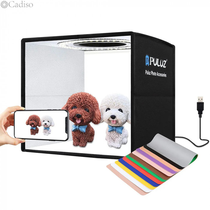 Cutie luminoasă pentru studio foto LED Fding Cadito 9,8 &quot;/ 25 cm Lumină de masă