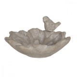 Bol hranire pasari, ceramica gri, 20x19x9 cm