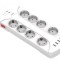Prelungitor 8c 3m cu protectie alb+intr+4xUSB 3x1.5mmp