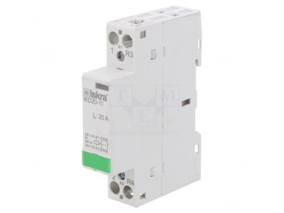 Contactor 2-Poli 20A 230V/220V NC NO foto