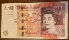 B11 - Bancnota foarte veche - Marea Britanie - Anglia - 50 lire sterline regina - emisiune 2010