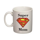 Cana alba personalizata &quot;Super Mom&quot;, INOVATIX&reg;. 330ml, Oem