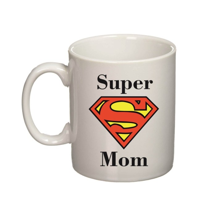 Cana alba personalizata &quot;Super Mom&quot;, INOVATIX&reg;. 330ml