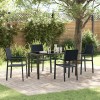 VidaXL Set de masă pentru grădină 5 pcs Negru Rattan poli 3379151