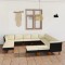 Gossi set mobilier de gradina cu perne, 12 piese, negru, poliratan