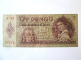 Rara! Ungaria 5 Pengo 1939,bancnota din imagini la cel mai mic pret
