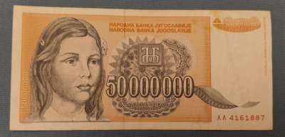 Iugoslavia - 100 000 000 Dinari / Dinara (1993) sAA416 foto