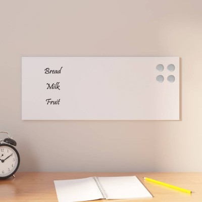 vidaXL Tablă magnetică de perete, alb, 50x20 cm, sticlă securizată 4008630 foto